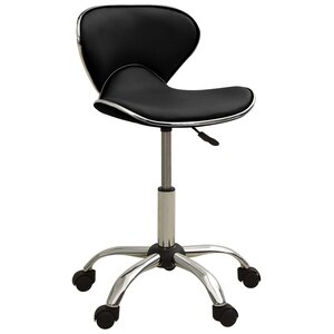 Chaise fauteuil siège de bureau informatique étude similicuir noir 02_0024041
