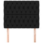 vidaXL Tête de lit Noir 90x7x118/128 cm Tissu