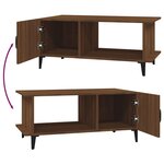 vidaXL Table basse Chêne marron 90x50x40 cm Bois d'ingénierie