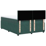 vidaXL Sommier à lattes de lit et matelas Vert foncé 140x200cm Velours