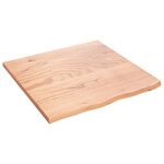 vidaXL Dessus de table marron clair 60x60x2 cm bois chêne traité