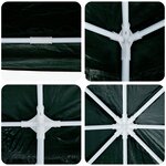 vidaXL Tente de fête 12 parois vertes 8x4 m PE