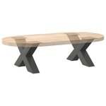 vidaXL Pieds de table basse en forme de X  2 pièces  anthracite  50 x (30-31) cm  acier