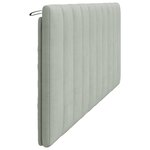 vidaXL Coussin de tête de lit Hanko gris clair 200 cm velours