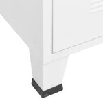 vidaXL Garde-robe Blanc 90x50x180 cm Métal