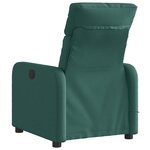 vidaXL Fauteuil de massage inclinable électrique Vert foncé Tissu