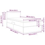 vidaXL Lit de Rangement avec matelas Gris foncé 100 x 200 cm Velours