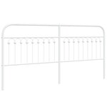 vidaXL Tête de lit de remplacement métal blanc 200 cm