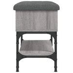 vidaXL Banc à chaussures sonoma gris 62x32x45 cm bois d'ingénierie