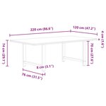 vidaXL Table à manger marron clair bois de chêne massif rectangulaire