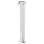 vidaXL Colonne à eau de jardin 80 cm acier inoxydable carré