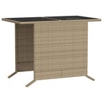 vidaXL Ensemble de bistro 3 Pièces avec coussins beige résine tressée