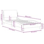 vidaXL Cadre de lit Dover gris clair 90x200 cm tissu