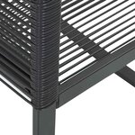vidaXL Chaises de jardin lot de 4 noir résine tressée