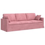 vidaXL Canapé Rose 228 x 78 x 80 cm Velours