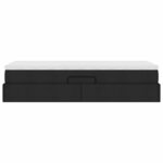 vidaXL Lit avec rangement et matelas Noir 90 x 200 cm Polyester