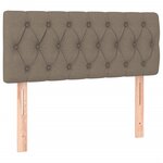 vidaXL Tête de lit à LED Taupe 90x7x78/88 cm Tissu
