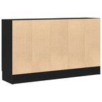 Buffet vidaXL en chêne noir 120x30 5x70 cm en bois d'ingénierie