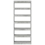 vidaXL Bibliothèque en béton gris 80x30x198 cm