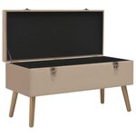 Banc banquette avec compartiment de rangement 80 cm beige velours 02_0010726