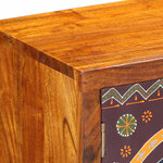 vidaXL Meuble TV multicolore 90x30x45 bois massif d'acacia