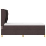 Lit avec sommier et matelas vidaXL Marron foncé 80x200 cm Tissu
