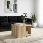 vidaXL Table basse Chêne Sonoma 50 5 x 50 x 33 cm Bois d'ingénierie