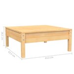 vidaXL Salon de jardin 3 Pièces avec coussins crème Bois de pin massif