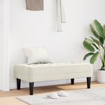 Banc en velours crème de 113 cm vidaXL