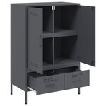 vidaXL Buffet haut anthracite 68x39x101 5 cm acier