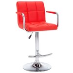 vidaXL Tabourets de bar lot de 2 rouge similicuir
