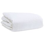 vidaXL Ensemble de Duvet avec oreiller 3 Pièces Blanc Plume de canard