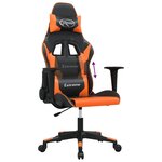 vidaXL Chaise de jeu Noir et orange Similicuir