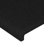 vidaXL Tête de lit avec oreilles Noir 147x23x118/128 cm Tissu