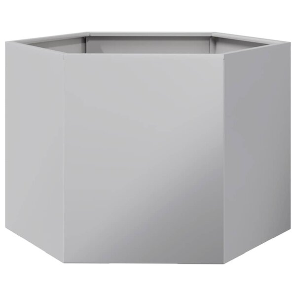 vidaXL Jardinière hexagone 69x60x45 cm acier galvanisé