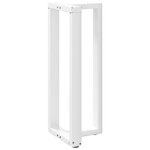 vidaXL Pieds de table de bar en T 2 pièces blanc 50 x 35 x (100-101) cm acier