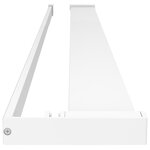 vidaXL Paroi de douche et étagère Blanc 115x195 cm Verre ESG&Aluminium