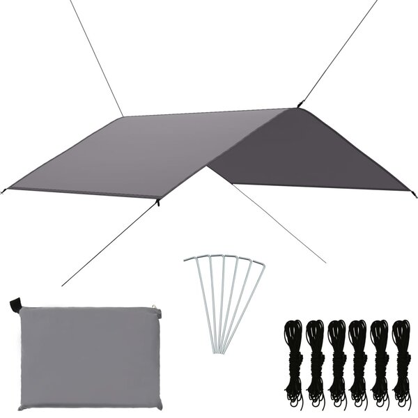 vidaXL Bâche d'extérieur 4x4 m Gris