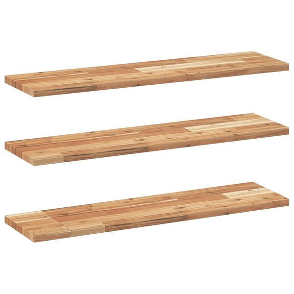 vidaXL Étagères flottantes 3 Pièces 80x20x2 cm acacia massif à l'huile