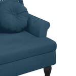 vidaXL Banc avec coussins bleu 120 5x65x75 cm velours
