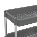 vidaXL Chariot de cuisine 5 niveaux Gris 42x29x128 cm Fer et ABS