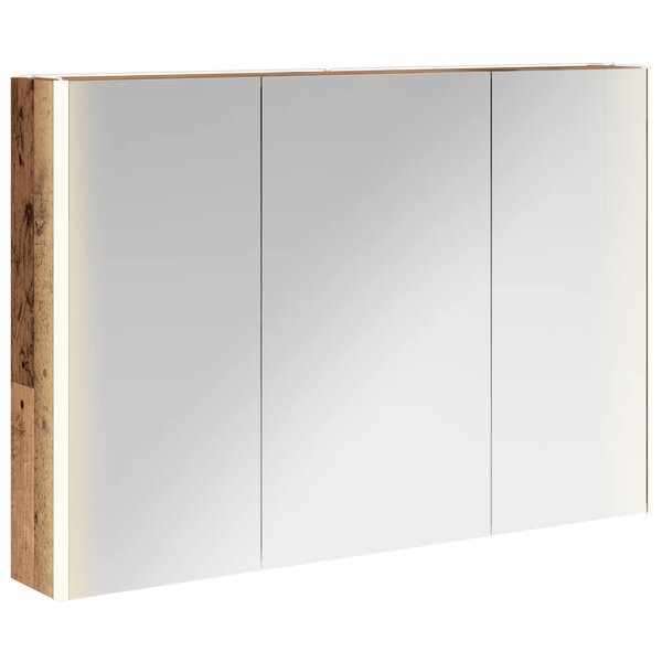 vidaXL Armoire Miroir de Salle de Bain Bois ancien