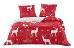 Parure de lit Noël 240 x 220 cm - Rouge