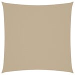 vidaXL Voile de parasol tissu oxford carré 6x6 m beige