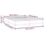 vidaXL Cadre de lit sans matelas vert foncé 140x210 cm velours