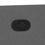 vidaXL Fauteuil inclinable de massage en tissu gris foncé