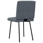 vidaXL Chaises à manger lot de 6 gris foncé velours