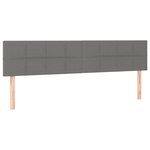 vidaXL Sommier à lattes de lit et matelas et LED Gris foncé 200x200 cm