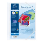 Chemise KREACOVER Personnalisable 1 face 3 Rabats et élastique polypro Blanc EXACOMPTA