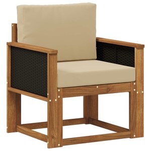 vidaXL Sofa de milieu extérieur Bois d'Acacia Massif Naturel